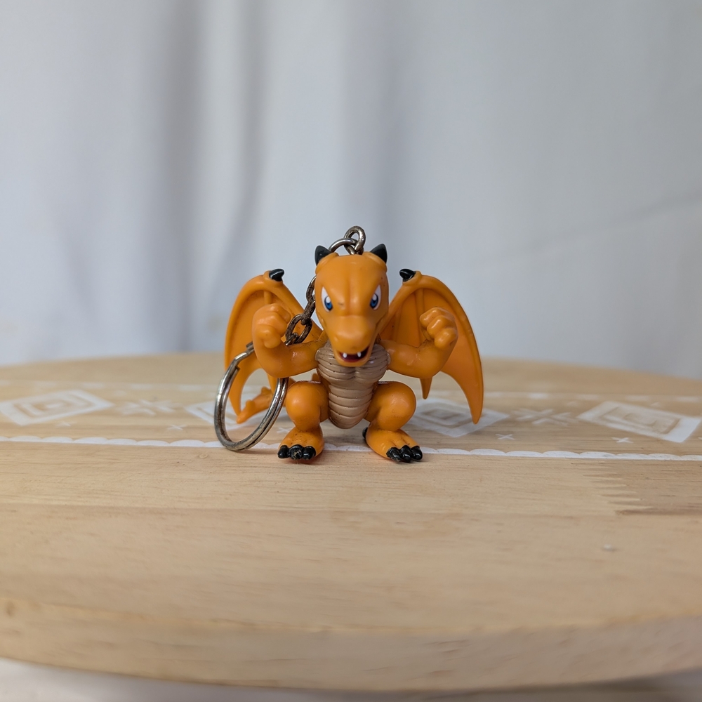 Vintage 1996 Yu-Gi-Oh Orange Baby Dragon Keychain